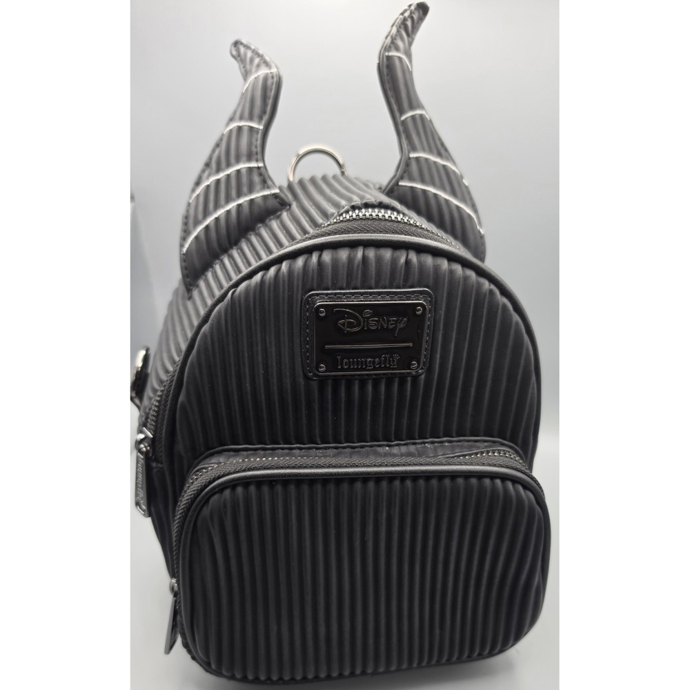 Loungefly Disney Maleficent Mini Backpack Black Horns Bag ONLY No Straps